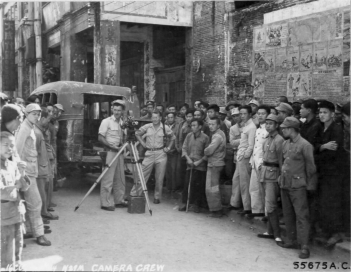 Lt. Johnson filming Nanning evacuation.