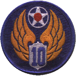 Icon sized image of cloth 10th Air Force patch