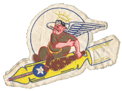 Image of 491st Bomb Squadron's early emblem; Bomb Jockey.